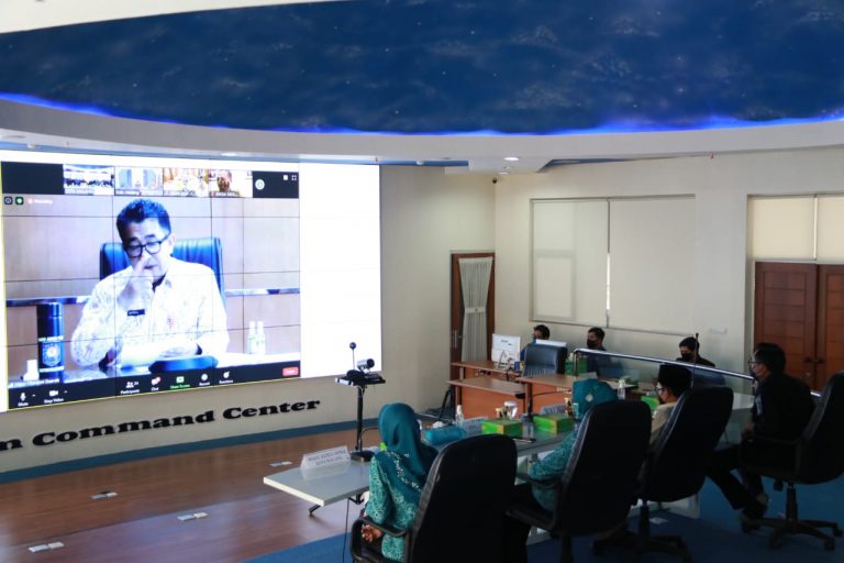 Video Conference Bersama Kemendagri Pemprov Jatim dan 